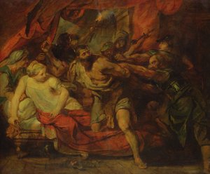 ルーベンスの絵の後のサムソンの刑務所、1848 作： Anselm Feuerbach