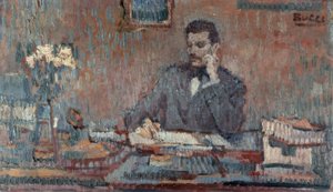 プッチーニの肖像 作： Anselmo Bucci