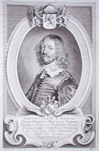 Adriaen Klant van Stedum (1599-1665) 「Portraits des Hommes Illustres」より、Cornis Galle作、1706年出版（エングレーヴィング）。 作： Anselmus van (after) Hulle