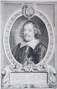 アントワーヌ・ド・ブラン博士（1599-1654）、パウルス・ポンティウス（1603-58）が1706年に出版した「Portraits des Hommes Illustres」より（エングレーヴィング） 作： Anselmus van (after) Hulle