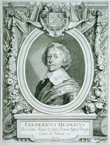 フレデリック・ヘンリー（1584-1647）ナッサウ＝ディレンブルク伯爵、1706年出版の「Portraits des Hommes Illustres」より（彫刻作品） 作： Anselmus van (after) Hulle