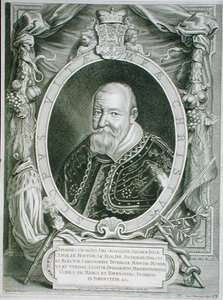 ジョン・ジョージ1世（1585-1656）ザクセン選帝侯、コエンドラッド・ワウマンズ作「Portraits des Hommes Illustres」より、1706年発行（エングレーヴィング） 作： Anselmus van (after) Hulle