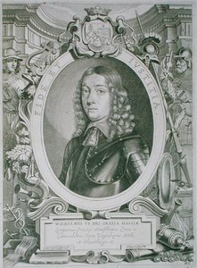 ウィリアム6世（1629-63）ヘッセン＝カッセルのランドグレーブ、T.マサムが1706年に出版した「Portraits des Hommes Illustres」より（エングレーヴィング） 作： Anselmus van (after) Hulle