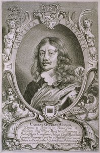 Petrus de Iodeによって彫刻された「イラストリアスな男性の肖像」からのカールグスタフランゲル（1603-73）、1706年発行 作： Anselmus van Hulle