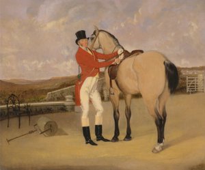 Bedale Hunt の James Taylor Wray と彼の Dun Hunter