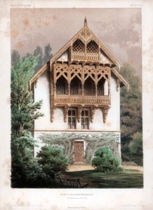 ドイツのベルリン、c1850の近くの住宅、シェーンハウゼンの切妻 作： Anst von W Loeillot