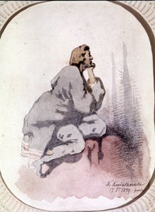 ポーランドの作曲家、フレデリック・ショパン（1810-1849）の肖像。クヴィアトコウスキーによる水彩画。 作： Antar Teofil Kwiatowski