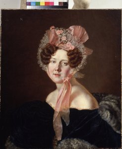 Portrait of a Lady（貴婦人の肖像）。 アンセルム フランソワ ラグルネ (1774-1832) の絵画、キャンバスに油彩 作： Anthelme Francois Lagrenee