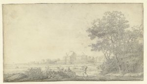 東から見たライスウェイクのハウス テル ニーブルヒの眺め 作： Anthonie Jansz. van der Croos