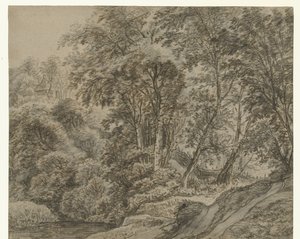 ナイメーヘン郊外の森の景色 作： Anthonie Waterloo