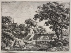 12 の風景 (H.95-106): The Two Bridges 作： Anthonie Waterloo