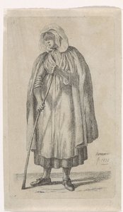 マントと杖を持つ女性 作： Anthonie Willem Hendrik Nolthenius de Man
