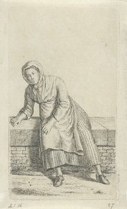 壁に座る女性 スタディフィギュア12体（シリーズタイトル） 作： Anthonie Willem Hendrik Nolthenius de Man