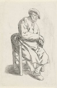 肘掛け椅子に座る男性 作： Anthonie Willem Hendrik Nolthenius de Man
