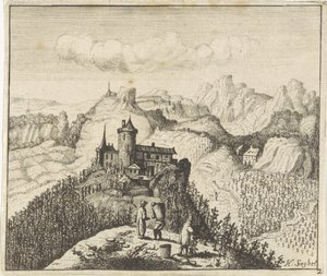 ぶどう狩りの山岳風景 作： Anthonie de Winter (attributed to)