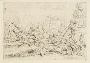 サテュロスとニンフの入浴 The Bacchanal (シリーズタイトル) 作： Anthonie de Winter