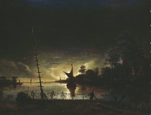 月明かりの風景 作： Anthonie van Borssom