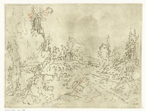 山岳風景 作： Anthonie van den Bos