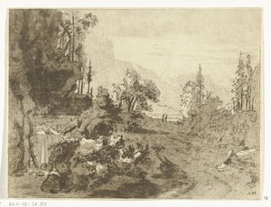 山岳風景 作： Anthonie van den Bos