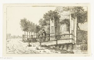 モレンチェ・アーン・デ・アムステルの旅館の塀 作： Anthonie van den Bos