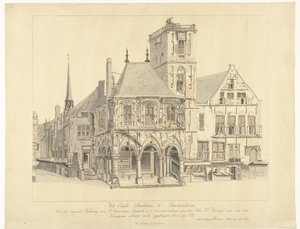 アムステルダムの旧市庁舎、1641 年 アムステルダムの旧市庁舎 (オブジェクトのタイトル) 作： Anthonie van den Bos