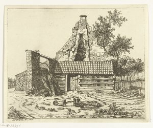 Maarssen の Huis Snaatburg の廃墟のリード カッター 作： Anthonie van den Bos
