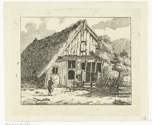 スタフォーストの家の前に立つ女性 作： Anthonie van den Bos