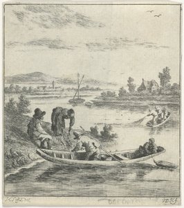 川の漁師 作： Anthonij van der Haer