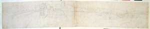 グリニッジ宮殿、1544年頃（紙にペン、インク、鉛筆 作： Anthonis van den Wyngaerde