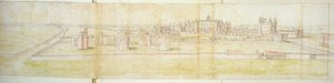 北のハンプトンコート宮殿、1544年頃（紙にペン、インク、トイレ） 作： Anthonis van den Wyngaerde
