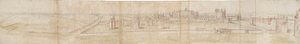 北から見たハンプトンコート宮殿、c1550-1560 作： Anthonis van den Wyngaerde