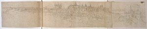 川のハンプトンコート宮殿、1544年頃（紙にペンとインク）