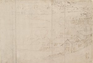 サザークから見たロンドンのパノラマ: バンクサイド、1554 作： Anthonis van den Wyngaerde