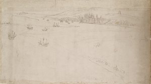 サザークから見たロンドンのパノラマ。グリニッジ、1554年