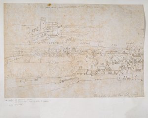 ハンプトン・コートとリッチモンドの宮殿とその周辺の田園地帯の研究シート 作： Anthonis van den Wyngaerde