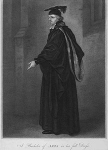 1796年に正装した芸術学士号。 作： Anthony Cardon