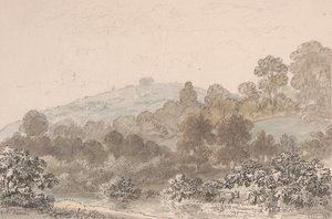 手前に小川のある風景 作： Anthony Devis
