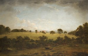 Tabley：家の遠景を望む公園 作： Anthony Devis