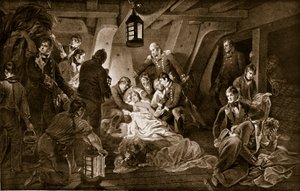 ネルソンの死、1805年、「ハッチンソンのイギリス国民の物語」、1923年頃のイラスト
