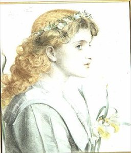 1902年5月（色鉛筆）（4つのうちの1つ） 作： Anthony Frederick Augustus Sandys
