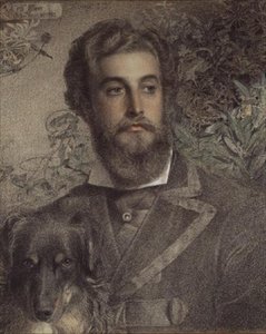 シリル・フラワーの肖像 作： Anthony Frederick Augustus Sandys