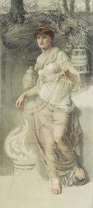 もつれた糸（紙に鉛筆） 作： Anthony Frederick Augustus Sandys