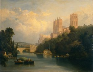ダラム大聖堂（油彩・キャンバス） 作： Anthony Vandyke Copley (attr. to) Fielding