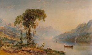 1840年、1935年、アクレイ湖のベンベニュー 作： Anthony Vandyke Copley Fielding