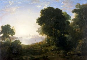 「カナーヴォン城」、1815～1819年 作： Anthony Vandyke Copley Fielding