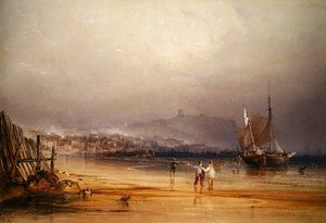 スカボロー（水彩・紙） 作： Anthony Vandyke Copley Fielding