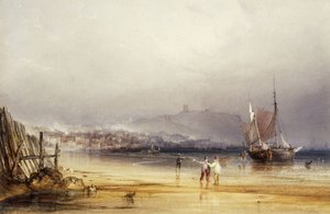 南からのスカボロー城、1838 作： Anthony Vandyke Copley Fielding