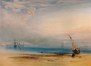 1850年、1935年、湾の向こうからスカボロー 作： Anthony Vandyke Copley Fielding