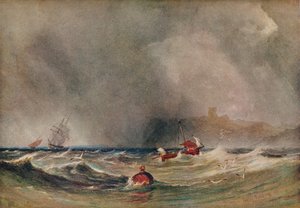 ウィットビー沖の嵐、1851年、1930年。 作： Anthony Vandyke Copley Fielding