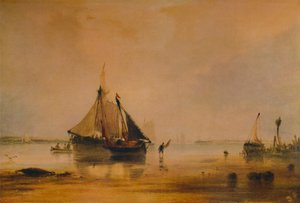 サウサンプトン付近の海岸の船、c1831、1935 作： Anthony Vandyke Copley Fielding